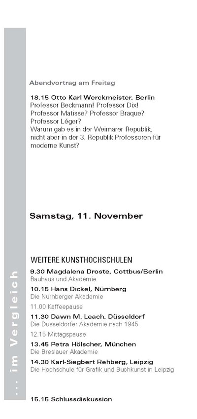 Programm Samstag