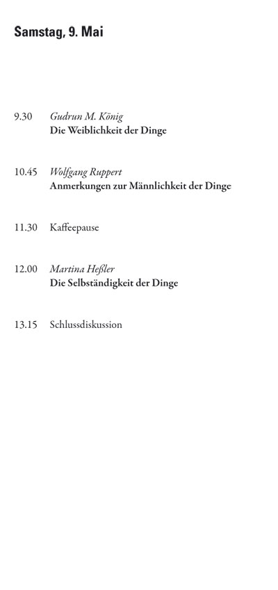 Programm Samstag